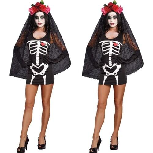 Horrible Ghost bride Costume Halloween Adult Cosplay Dress Fancy Dress For Party 89181