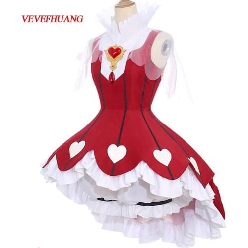VEVEFHUANG Sakura Clear Card Cosplay Card Captor Sakura OP2 Heart of Rose Gamble suit cosplay costume summer dress Sakura cosply