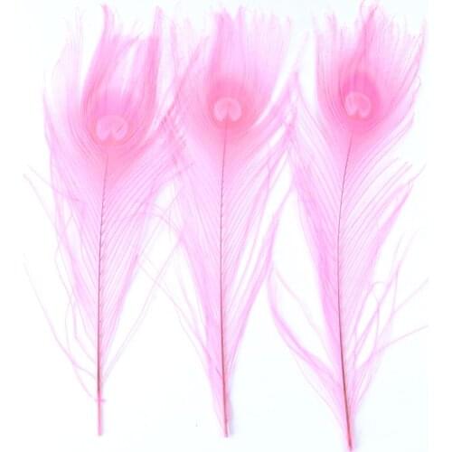 Pink Peacock Feathers DIY Vase 25-30Cm/10-12 Inch Peacock Feathers Wedding Tables Centerpieces Decoration Wholesale 20 Pcs