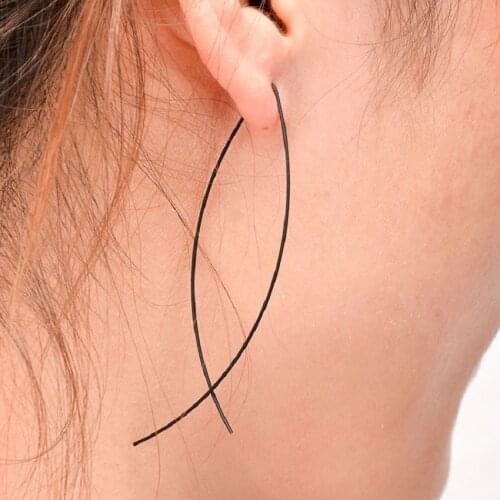 Trendy Threader Fish Earrings for Women Modern Stylish Hook