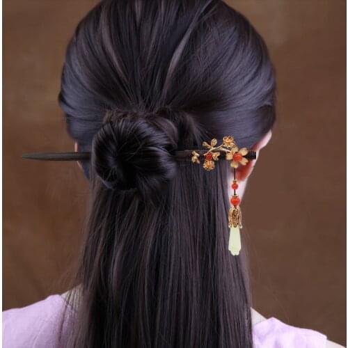 Ancient Style Hairpin Hanfu Headdress Female Ancient Costume Ancient Step Tassel Hairpin Hair Jewelry Accessories