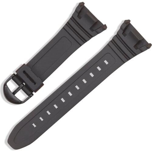 Silicone Strap for Casio W96H Watch band W-96H W-96H-1AV W-96H-9AV Sport Watch Accessories Waterproof PU Replacement Wristband