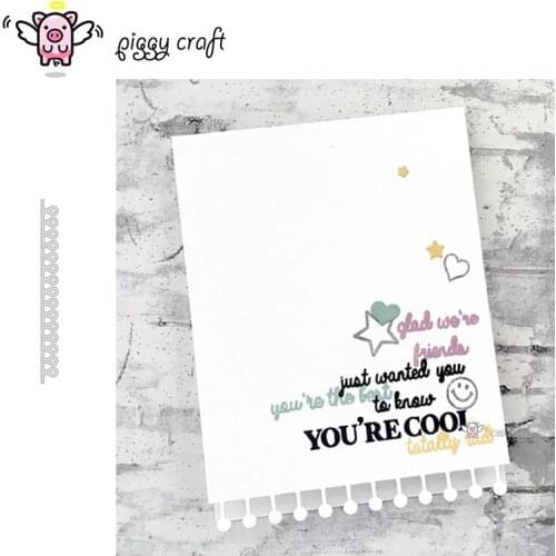 Piggy Craft metal cutting dies cut die mold Book edge decoration Scrapbook paper craft knife mould blade punch stencils dies