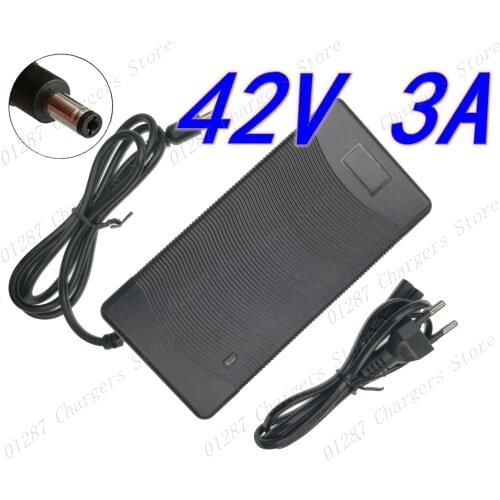 42V 3A Smart Battery Charger For 10Series 36V 37V Li-ion e-bike Electric Bicycle Battery Charger DC 5.5mm*2.1mm fast charging