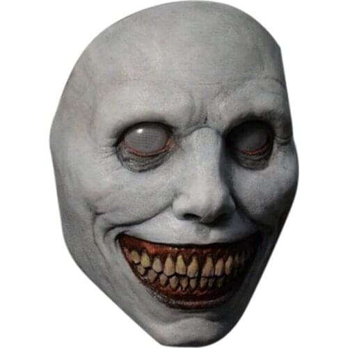 Halloween Horrible Face Cover Grinning Demon Evil Scary Cosplay Halloween Headgear The Evil Cosplay Mask Holiday Party Prop