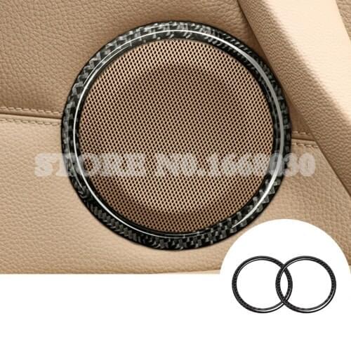 Carbon Fiber Inner Car Door Speaker Trim Cover 2pcs For BMW X1 E84 2009-2015 Car accesories interior Car Trim