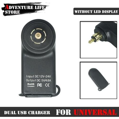 New 12-24V 4.8A Motorcycle Dual USB Charger Power for BMW R1200GS S1000XR F800GS F650GS F700GS R1200RT Cigarette Lighter Socket