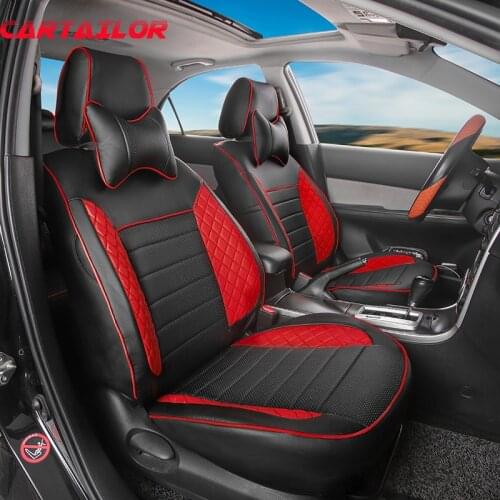 CARTAILOR Car Seat Protectin fit for Ford Mustang 2015 2016 2017 Car Seat Cover PU Leather Seat Covers Cars Interior Accessories
