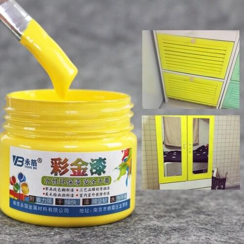 Yellow Acrylic Paint Is Water Color Painting Metal Furniture Rust Corrosion Painting Brush for Wood Protection Wholesale