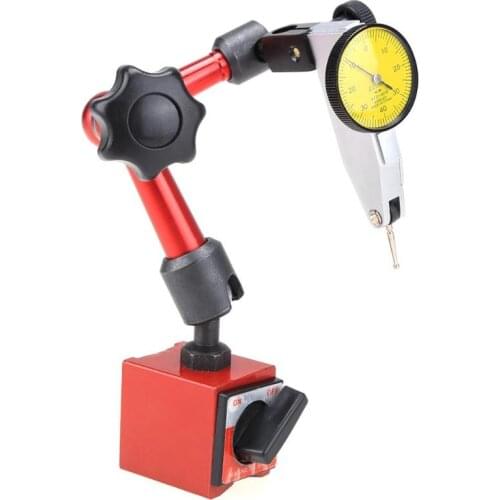 0-0.8mm High Precision Lever Indicator Dial Test 0.01mm Dial Indicator With Flexible Magnetic Metal Base Home Tools
