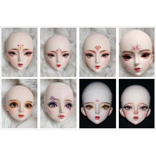 1/3 BJD Doll Head DIY Hand make up Princess Dolls 58CM Ball Joints Movable body