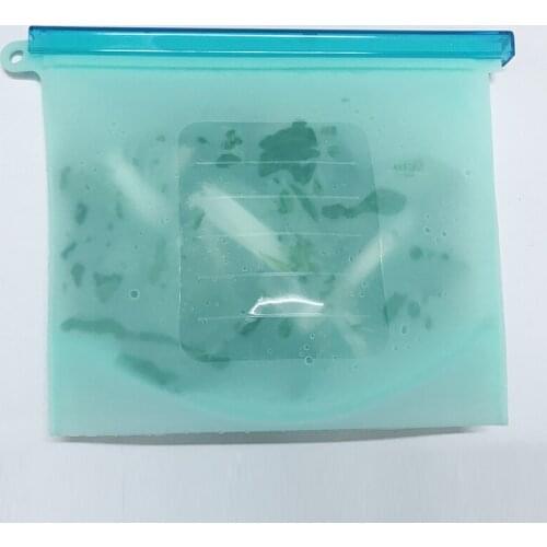 2PCS 1000Ml Reusable silicone ziplock bags silicone food bag Sealing Storage Bag Fresh Bags Silicone Fruit Meat