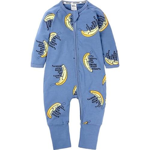 2020 Autumn Spring Baby Zip Rompers Cotton Long Sleeve Jumpsuit Cute 0-12m Costume Infant Newborn Boys Girls Clothes