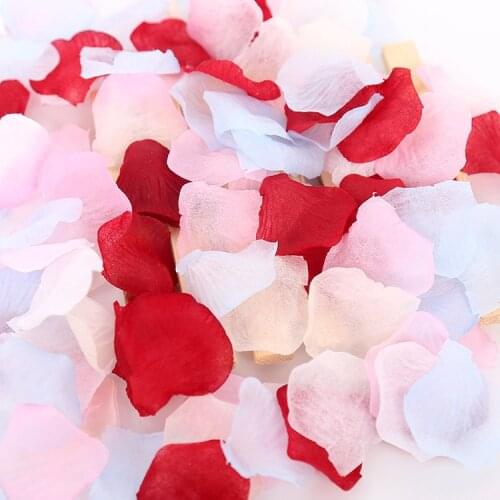 2000Pcs/Bag Artificial False Rose Petals Wedding Accessories Romantic Night Event Decoration Simulation Flower Petals 5*5cm