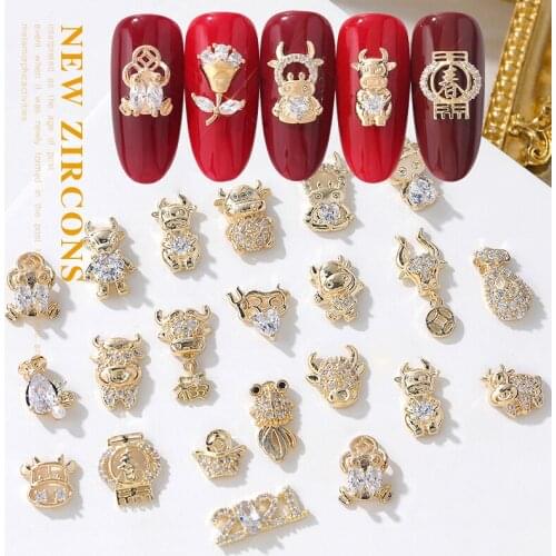 3D Nail Art Accessories Nail Art Decorations DIY Lucky Money Bag Crystal Red goldfish Gemstone Rhinestone Beads