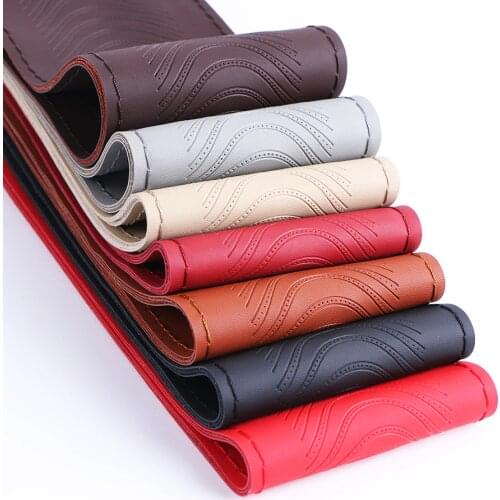 3D Car Steering Wheel Cover Soft Artificial Leather Braid For Steering Wheel Auto Accessories Hand sewing Steering Wrap 38cm