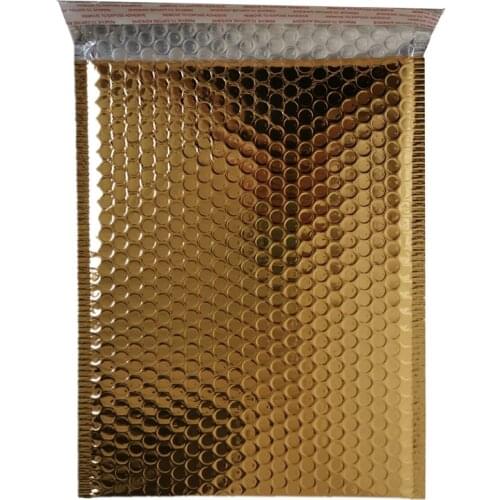 5PCS Packaging Bags For Business Gold Plating Paper Bubble Envelopes Bags Mailers Padded Shipping Envelope Bubble Mailing Bag