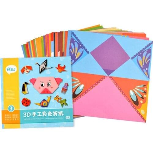 54pcs Children Origami Paper Book 3D Puzzle DIY Folding Toy Kids Handmade Toys GXMB