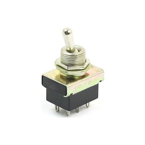 AC 220V 3A 2PDT ON-OFF 2 Positions 6 Pin Latching Toggle Switch KN3-3 Black