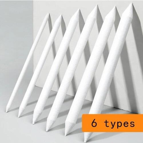 6Pcs Double Head Durable Art Drawing Tool Pastel New Blending Smudge Tortillon For Material Escolar Sketching Paper Pencil pen