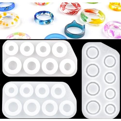 3Pcs Rings Mold Handmade DIY Making Ring Jewelry Silicone Mold for DIY Epoxy Mould Epoxy Resin For Jewelry Making