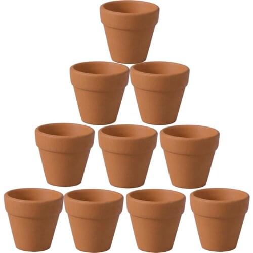10Pcs 4.5x4cm Small Mini Terracotta Pot Clay Ceramic Pottery Planter Flower Pots Succulent Nursery Pots Great For Plants Crafts