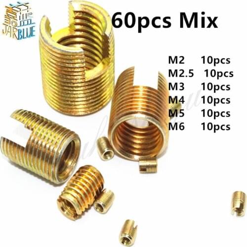 M2 M2.5 M3 M4 M5 M6 M8 M10 M12 M14 Galvanized Self Tapping insert Screw Bushing 302 Slotted Type Wire Thread Insert Nut Repair