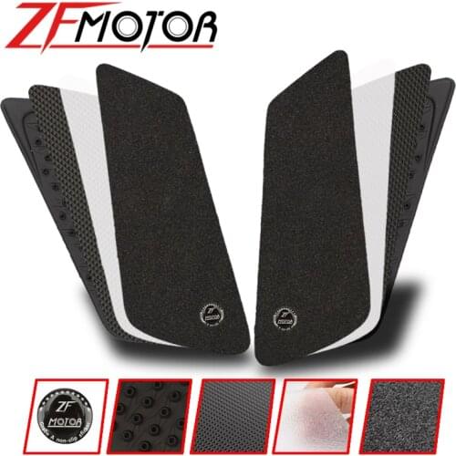 Black Motorcycle Sticker Tank Traction Pad Side Gas Fuel Knee Grip Protector Decal for Ducati 848 1098 1198 Pegatinas Moto