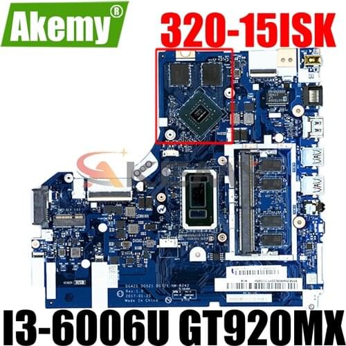 NM-B242 Laptop motherboard for Lenovo Ideapad 320-15ISK 320-15ISKB original mainboard 4GB-RAM I3-6006U GT920MX