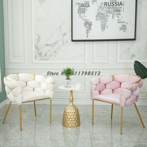 Nordic light luxury dressing chair makeup chair casual backrest simple restaurant chair post-modern creative designer dining cha
