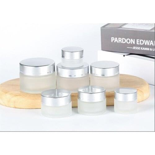 Wholesale 5g 10g 15g 20g 30g 50g 100g Cream Bottle Eye Cream Face Cream Foundation Ointment Loose Powder Eyeshadow Round Glass