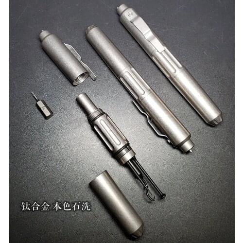 EDC Titanium Alloy Hook Screwdriver Bits Survival Outdoor Camping Tactical Multi-functional Gear Portable Pocket EDC Tools