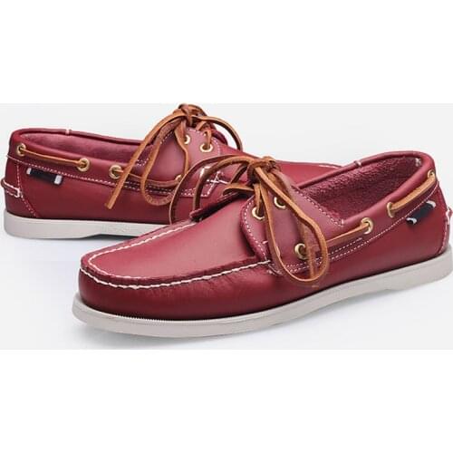 Large Size Sailing Shoes Men Casual Leather Shoes British Driving Single Shoes Men Loafers Leather Genuino Zapatos De Hombre FFE