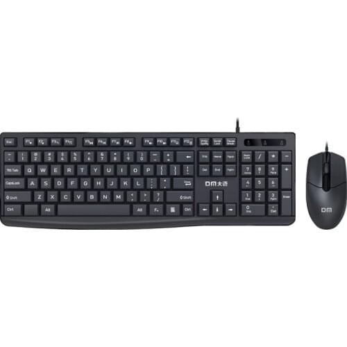 DM K11 Wired Keyboard 104keys and Mouse set for Office PC Desktop Laptop