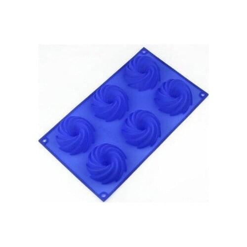 6 Cavities Donuts Silicone Cake Baking Mold Cake Pan Handmade Soap Moulds Biscuit Chocolate Ice Cube Tray DIY Mold