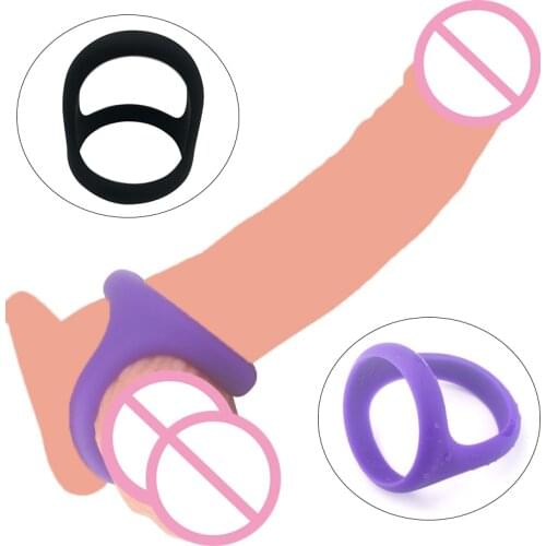 Strapon Penis Cock Ring Scrotum Bind Cockring Delay Ejaculation Male Chasity Cage Foreskin Lock Ring Sex Toys for Men