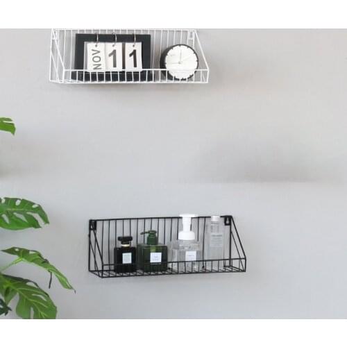 Iron Wall Shelf Organizer Holder Kitchen Supplies Hanging Storage Cabinet Organizer for Home/ Bathroom