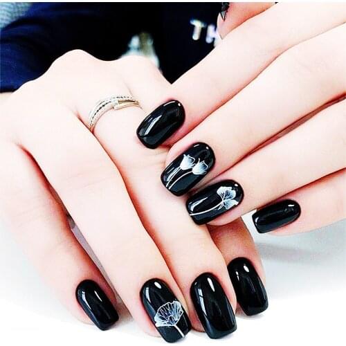 1Sheet 3D Water Decals Nail Art Stickers snow white Flowers leaves on Nails of Dandelions Stickers Manicure Z027