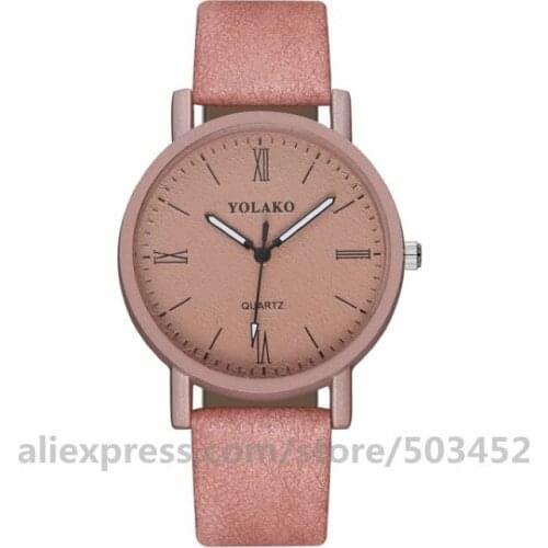 100pcs/lot YOLAKO Hot Selling Fashion часы наручные женские Romantic Watch New Watch Leather Belt Reloj De Mujer