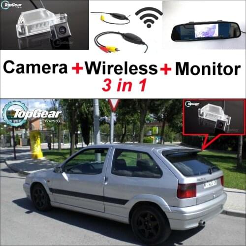 3 in1 Special Camera + Wireless Receiver + Mirror Monitor DIY Back Up Parking System For Citroen ZX 1991~1998