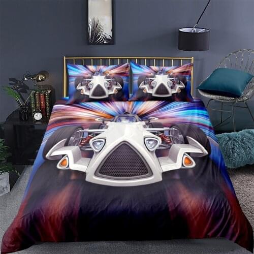 3D Duvet Cover Sets Bedding Set Comforter Covers Pillow Covers King Queen Full Double Size Automobile Race Custom Bedding sets