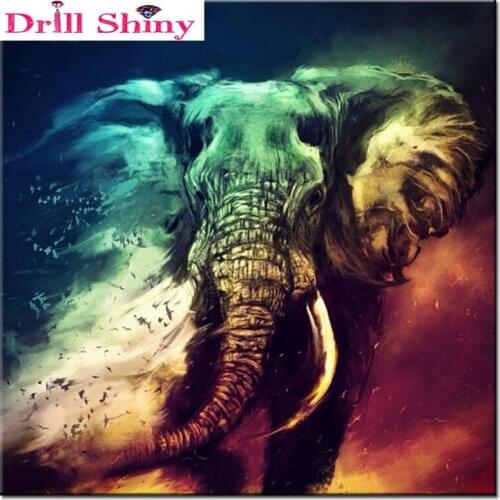 5D Diamond Mosaic Colorful animals Diamond Painting Elephant Cross Stitch Kits Diamond Embroidery Patterns Rhinestones Arts