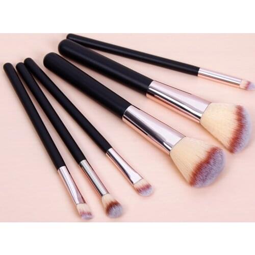 6Pcs /Set Natural Makeup Brushes Set Eyeshadow Make Up Brush Goat Hair Kit for Makeup nabor kistey Blending pinceaux maquillage