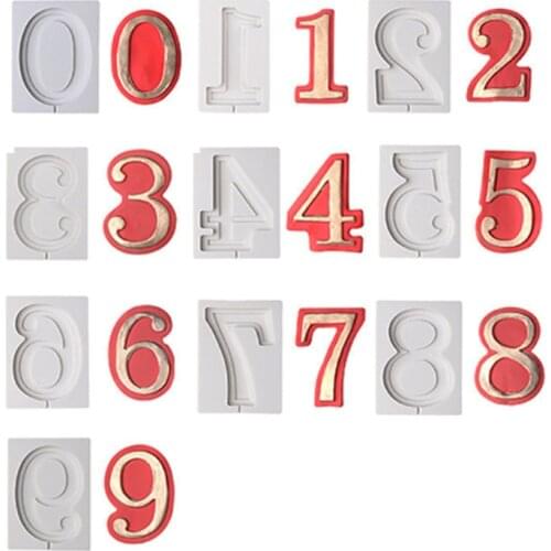 Digital Lollipop Silicone Mold Fondant Cake Decorate Tool Silicone Mold Sugarcraft Chocolate Baking Tools For Cake Gumpaste Form