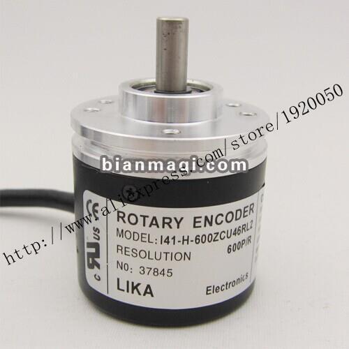 The I41-H-600ZCU46RL2 LIKA 6mm solid shaft rotary encoder sensor 600 lines