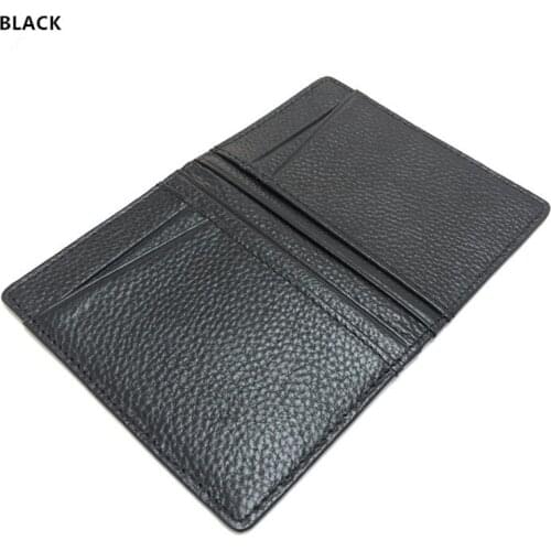Aaby 100% Genuine Leather Card &ID Holder Noemcore Unisex Wallets Multifunctional Passport Cover Business Card Holder Money Bag