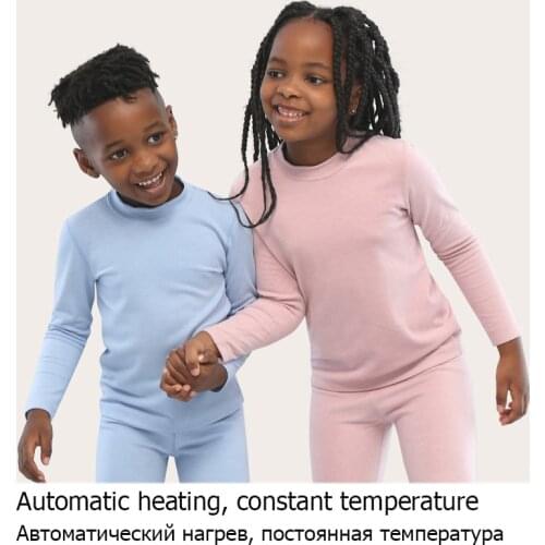 Automatic Heating Kids Pajamas Children Sleepwear Baby Pajamas Sets Boys Girls Pijamas Cotton Nightwear Clothes Kids Clothing