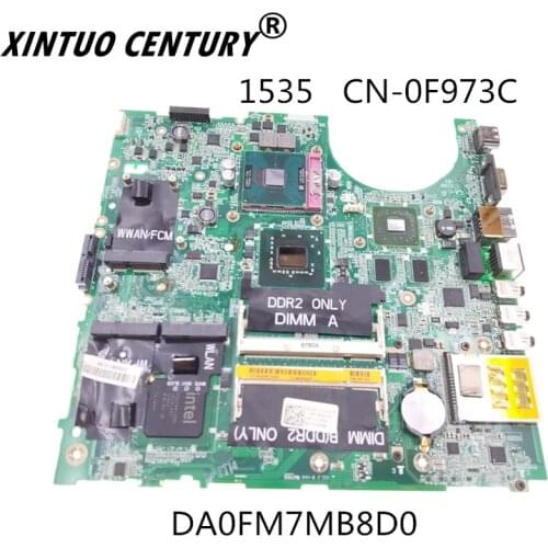 For Dell 1535 Laptop Motherboard DDR3 DA0FM7MB8D0 CN-0F973C 0F973C F973C 100% full Working well