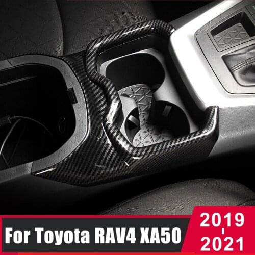 For Toyota RAV4 RAV 4 XA50 2019 2020 2021 ABS Car Central Control Water Cup Holder Frame Cover Trim Sticker Interior Accessories