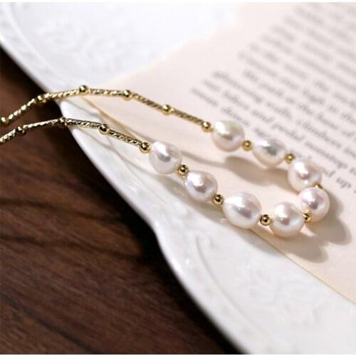 French retro baroque pearl short necklace female European and American simple special-shaped pearl clavicle chain